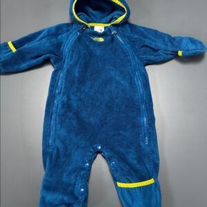 The North Face Buttery Fleece Bunting Sz 3-6 month Blue